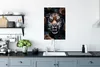 MuchoWow® Poster Porträt - Tiger - Blumen 40x60 cm - Produktbild-Vorschau 3