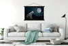 MuchoWow® Textilposter Wolf - Mond - Nacht - Tiere - Produktbild-Vorschau 3
