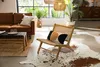 home24 Loungesessel - Papiergeflecht / Teakholz Massiv - Produktbild-Vorschau 2