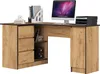 Eck-Schreibtisch AKORD B20 links Eiche Craft und 4 Ablagen Produktbild-Vorschau 1