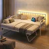 COSTWAY Tagesbett 90x200cm, Schlafsofa mit Ausziehbett, Produktbild-Vorschau 2