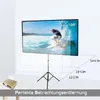 CCLIFE Beamer Leinwand 80 Zoll Rolloleinwand Produktbild-Vorschau 3