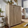 WOHNLING Schuhschrank modern Holz Sonoma 12 Paar Schuhe 4 Produktbild-Vorschau 8