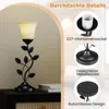 COSTWAY Blume Tischlampe Vintage, Nachttischlampe mit Produktbild-Vorschau 6