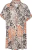 LASCANA Longbluse apricot-taupe bedruckt Größe 34 Produktbild-Vorschau 1