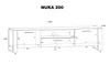TV-Schrank NUKA 200 cm Grange Eiche stehend Kommode Produktbild-Vorschau 6