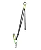 Adjustable Belay Station Sling II von Edelrid; schwarz mit Karabiner und Verbindungselementen; für Kletteranwendungen. Produktbild-Vorschau
