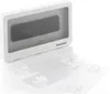 A white waterproof phone case with a transparent window and adhesive strips for mounting. Podgląd zdjęcia produktu