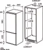 Technical drawing with dimensions for an built-in refrigerator-freezer. Produktbild-Vorschau