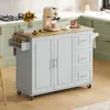 Isola da cucina mobile Merax con piano di lavoro Anteprima dell’immagine prodotto 14