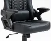 A close-up view of a black gaming chair. Produktbild-Vorschau