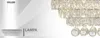 A product image for a chandelier, showing a close-up of the crystal details and a partial view of the entire fixture. Podgląd zdjęcia produktu