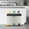 MAXCRAFT Mülleimer / Treteimer mit 3 Behältern - 54 Liter Produktbild-Vorschau 2