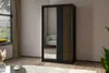 120 cm Kleiderschrank Neli mit Lamellen und Spiegel Produktbild-Vorschau 2