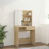 Tavolino con LED Rovere Sonoma 74,5x40x141 cm Materiale a Anteprima dell’immagine prodotto 5