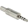 DELOCK Klinkestecker 3,5mm 4Pin lötbar silber Produktbild-Vorschau 1