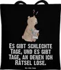 Mr. & Mrs. Panda Shopping Tasche Bär Rätsel lösen - Schwarz Produktbild-Vorschau 1