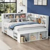 Flieks Holzbett Klassisches Bett Stauraumbett 140x200cm mit Produktbild-Vorschau 3