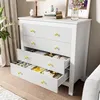 OKWISH Buffet Avec Tiroirs À Surface Structurée, Poignées Voir les images du produit 6