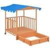 Kinderspielhaus mit Sandkasten Tannenholz Blau UV50 Produktbild-Vorschau 5