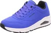 A single blue Skechers Uno Stand On Air sneaker is shown against a white background. Voir les images du produit
