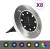 vidaXL Solar-Bodenleuchten 8 Stk. LED RGB-Lichtfarbe Produktbild-Vorschau 7