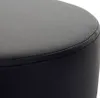 A close-up view of the top surface and side of a black stool. Náhľad obrázku produktu