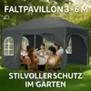 Pavillon Zelt faltbar wasserdicht UV-Schutz 6 Seitenwände Produktbild-Vorschau 2