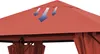 Toit de rechange pour pavillon de jardin 3 x 3 m, rouge Voir les images du produit 3