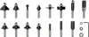 PRO Nutfräser- Set, gemischt, Schaft 8 mm, 15-tlg Produktbild-Vorschau 3