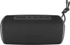 A black Fresh 'n Rebel Bold L2 portable stereo speaker is shown from the front on a white background. The speaker has a fabric grille and a row of control buttons on top. A black cord is tied in a knot on the right side of the speaker. Anteprima dell’immagine prodotto