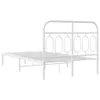vidaXL Bettgestell mit Kopfteil Metall Weiß 120x200 cm Produktbild-Vorschau 6