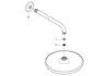 GROHE Kopfbrauseset Tempesta 250 26668, Brausearm 380 mm, 1 Produktbild-Vorschau 4