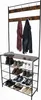 Portemanteau Relaxdays, 4 étagères à chaussures, 2 barres à Voir les images du produit 1