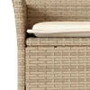 7-tlg. Garten-Essgruppe mit Kissen Beige Poly Rattan Akazie Produktbild-Vorschau 5