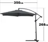 Ombrellone Jopassy 350 cm Ombrellone da balcone Ombrellone Anteprima dell’immagine prodotto 2