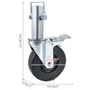 Otočná kolečka VEVOR z polyuretanu, železné jádro 12,7 cm, Náhled obrázku produktu 8