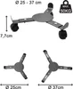 3x Pflanzenroller ausziehbar Ø 25-37 cm | Pflanzenwagen für Produktbild-Vorschau 3