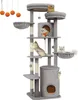 Feandrea Kratzbaum groß, 196 cm, mit Katzenturm, gemütliche Produktbild-Vorschau 7