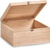 An open wooden box with a lid. Produktbild-Vorschau