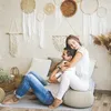 Relaxdays Makramé nástěnná dekorace, ručně vyrobená, styl Náhled obrázku produktu 3