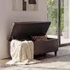 Úložná truhla Kriens, lavice, Imitace kůže, 45x114x45cm  Náhled obrázku produktu 1