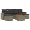 The Living Store 7-tlg. Garten-Sofagarnitur mit Kissen Grau Produktbild-Vorschau 3