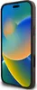 A side view of a smartphone in a brown case, displaying a colorful abstract wallpaper. Podgląd zdjęcia produktu
