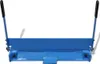 A blue manual sheet metal bending machine is shown against a white background. Náhled obrázku produktu