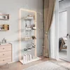 A modern display cabinet with LED lighting in a room. Produktbild-Vorschau
