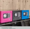 Möbeltresor mit Elektroschloss von HMF mit 23 cm Breite in Pink Anteprima dell’immagine prodotto