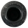 A top-down view of a granite vase with a black interior. Voir les images du produit