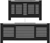 vidaXL Rivestimento per radiatori in MDF nero 205 cm Anteprima dell’immagine prodotto 10