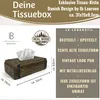 LS-LebenStil Tissue-Box Holz 31cm Braun Ziegelform Produktbild-Vorschau 2